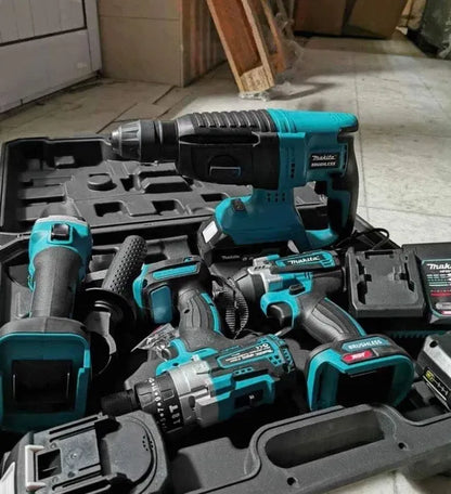 Makita Σετ Εργαλείων Μπαταρίας 36V 4 Τεμάχια Brushless Δραπανοκατσάβιδο Πιστολέτο Τροχός