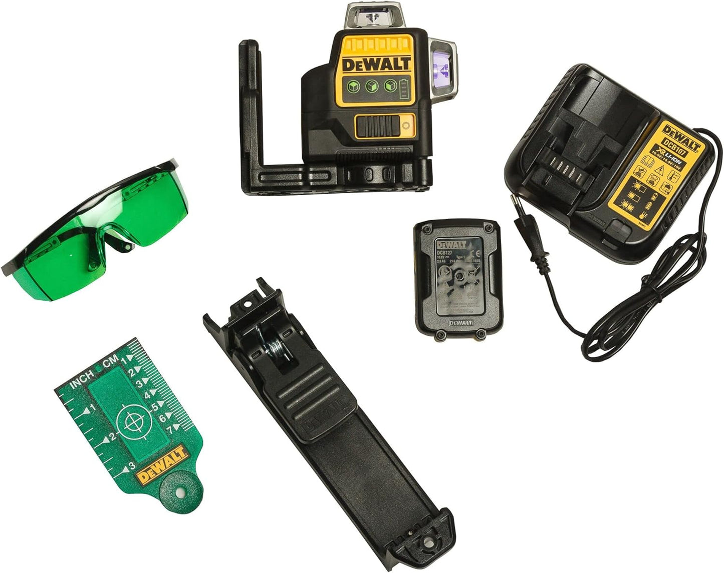 DEWALT DW089LG 12V MAX 3x360° Green Beam Line Laser – Self-Leveling Cross Line Laser με Μπαταρία XR 2.0Ah