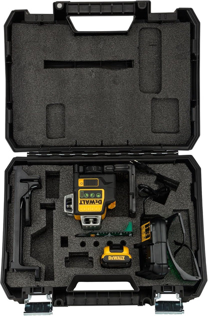 DEWALT DW089LG 12V MAX 3x360° Green Beam Line Laser – Self-Leveling Cross Line Laser με Μπαταρία XR 2.0Ah