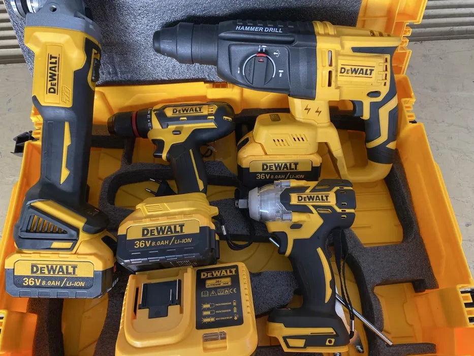 Dewalt Σετ Εργαλείων Μπαταρίας 24V 4 Τεμάχια Brushless Δραπανοκατσάβιδο Πιστολέτο Τροχός