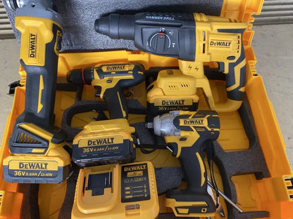 Dewalt Σετ Εργαλείων Μπαταρίας 24V 4 Τεμάχια Brushless Δραπανοκατσάβιδο Πιστολέτο Τροχός