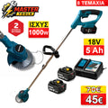 Makita Χορτοκοπτικό Μπαταρίας 18V με 2 Μπαταρίες Επαναφορτιζόμενο για Κήπο & Χόρτα