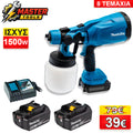 Makita Πιστόλι Βαφής Μπαταρίας 18V με 2 Μπαταρίες Spray Gun για Τοίχους & Αυτοκίνητα