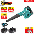 Φυσητήρας Μπαταρίας 18V Makita με 2 Μπαταρίες Λιθίου Ισχυρός Ασύρματος