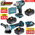 Makita Σετ Εργαλείων Μπαταρίας 18V 2 Τεμάχια Brushless  Πιστολέτο Τροχός