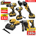 Dewalt Σετ Εργαλείων Μπαταρίας 24V 4 Τεμάχια Brushless Δραπανοκατσάβιδο Πιστολέτο Τροχός
